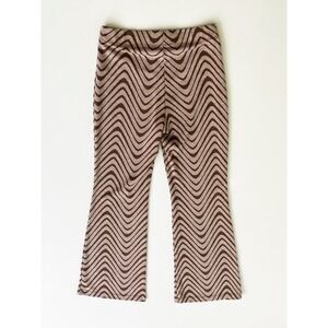 Urban Outfitters Brown Retro Pattern Bryn Pull On Flare Pants Women's Size Large